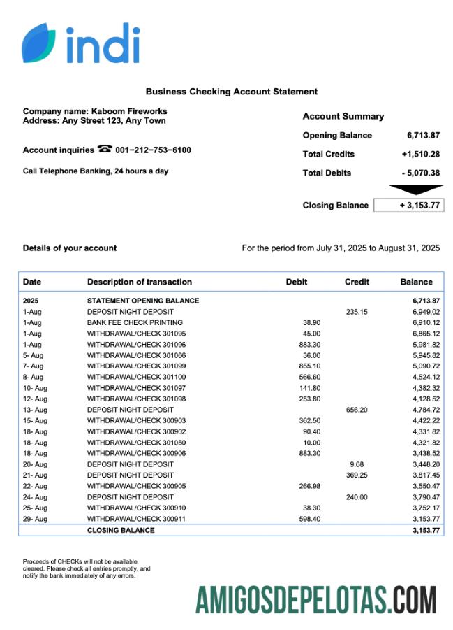 Declaração Corporativa Realista USA Indi Modelo Word e PDF